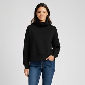 Danskin Rayon Top L Cropped Front Asymmetrical Hem Soft Lightweight Casual Yoga